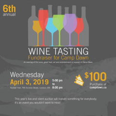 Wine Tasting in support of Camp Dawn